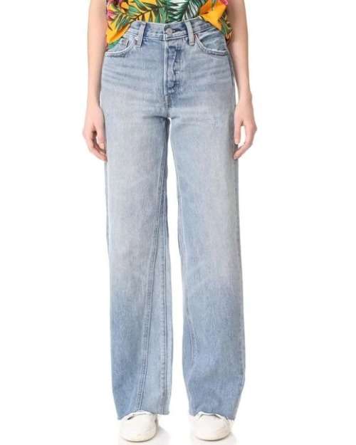 Levi`s® High Rise Altered Wide Leg Blue Jeans 35924 0000 Size 29