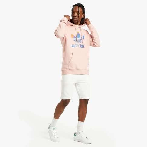adidas Men`s TREFOIL HOODIE Mauve GA2362 Size Large