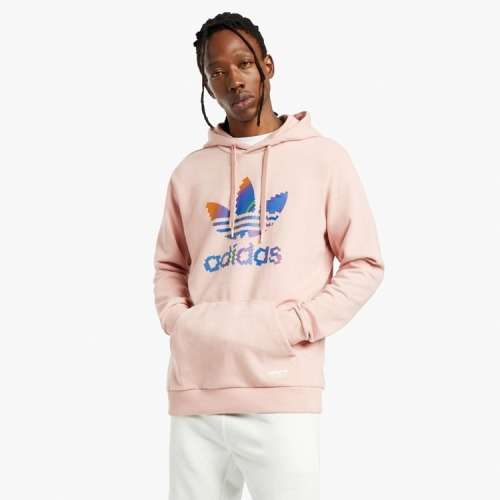 adidas Men`s TREFOIL HOODIE Mauve GA2362 Size Large