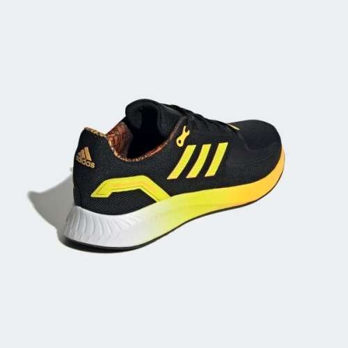 adidas Men`s RUNFALCON 2.0 Core Black / Bright Yellow / Semi Solar Gold GW3670 Size UK 9 (SA 9)