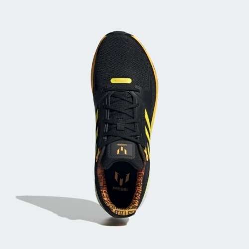 adidas Men`s RUNFALCON 2.0 Core Black / Bright Yellow / Semi Solar Gold GW3670 Size UK 9 (SA 9)