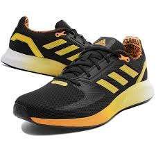 adidas Men`s RUNFALCON 2.0 Core Black / Bright Yellow / Semi Solar Gold GW3670 Size UK 9 (SA 9)