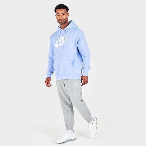 NIKE Men`s Sportswear Club Fleece Hoodie Light Marine BV2973 548 Size Medium