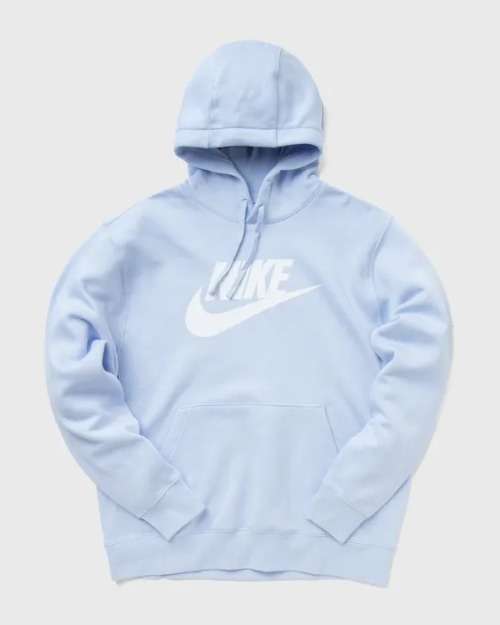 NIKE Men`s Sportswear Club Fleece Hoodie Light Marine BV2973 548 Size Medium
