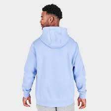 NIKE Men`s Sportswear Club Fleece Hoodie Light Marine BV2973 548 Size Medium