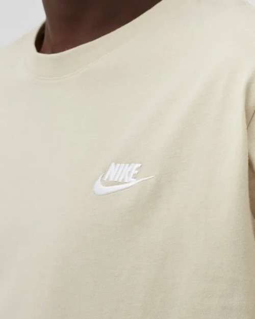 NIKE Men`s Sportswear Club Tee Beige AR4997 206 Size Medium