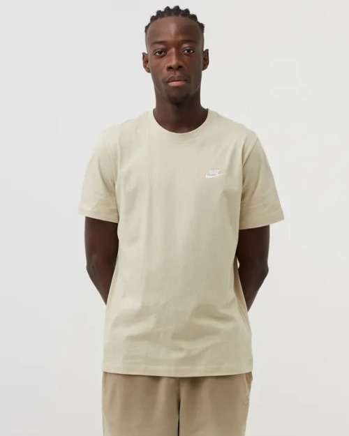 NIKE Men`s Sportswear Club Tee Beige AR4997 206 Size Medium