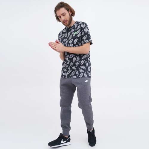 NIKE Men`s Sportswear Tee Essential s Printed AOP H21 Black/Grey DD3464 103 Size XL