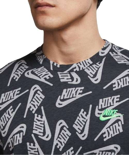 NIKE Men`s Sportswear Tee Essential s Printed AOP H21 Black/Grey DD3464 103 Size XL