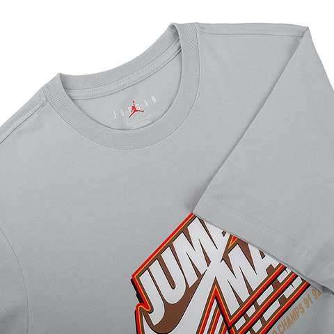 Nike Men`s Jordan Jumpman Graphic Tee Crew Grey Fog DC9773 097 Size Large