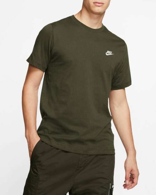 NIKE Men`s Sportswear Club Tee Rough Green AR4997 327 Size Medium