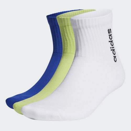 adidas Men`s HALF-CUSHIONED QUARTER SOCKS 3 PAIRS HD2215 Size UK 8.5 - 10