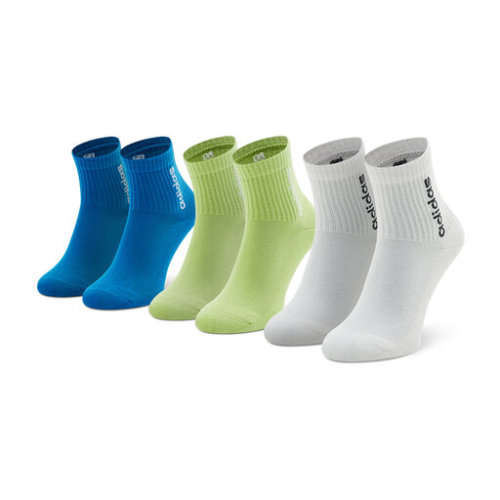 adidas Men`s HALF-CUSHIONED QUARTER SOCKS 3 PAIRS HD2215 Size UK 8.5 - 10