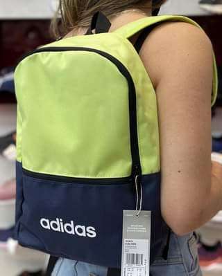 adidas Kids Unisex Backpack Classic Shadow Navy / Pulse Lime HC9813