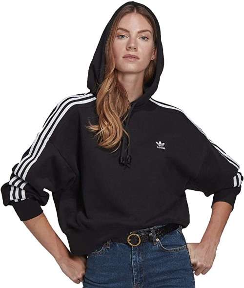 adidas Women`s Short Hoodie Black GA1837 Size Medium