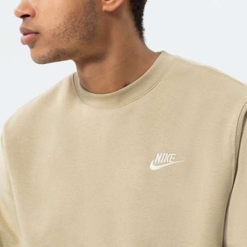 NIKE Men`s Sportswear Club Crew Limestone BV2662 250 Size Medium