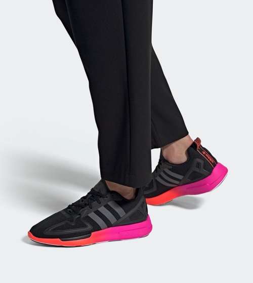 adidas Men`s ZX 2K FLUX Core Black / Grey Six / Shock Pink FV9970 Size UK 11 (SA 11)