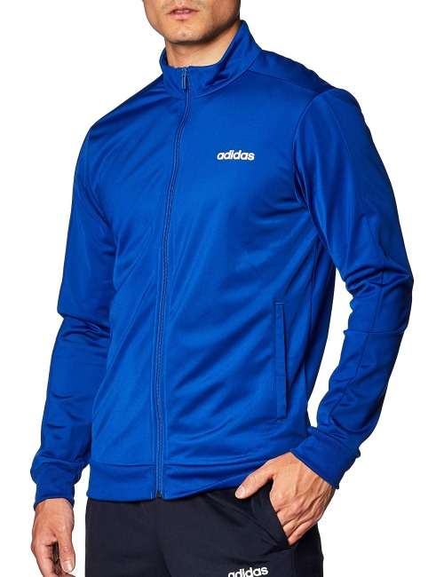 adidas Men`s ESSENTIALS BASICS 2PC FULL ZIP TRACK SUIT Collegiate Royal EI5581 Large