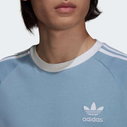 adidas Men`s ADICOLOR CLASSICS 3-STRIPES LONG SLEEVE TEE Magic Grey GA2355 Size Medium