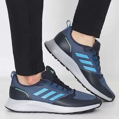 adidas Men`s RUNFALCON 2.0 TR Wonder Steel/ Pulse Blue/ Beam Green GW4052 Size UK 7 (SA 7)