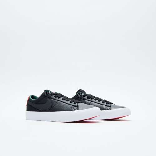 Nike Men`s SB Zoom Blazer Low Pro GT Premium Black VARSITY/ RED FIR DN2443 001 Size UK 11 (SA 11)