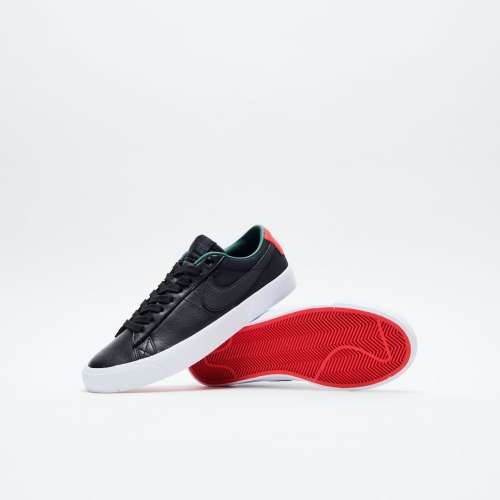 Nike Men`s SB Zoom Blazer Low Pro GT Premium Black VARSITY/ RED FIR DN2443 001 Size UK 11 (SA 11)