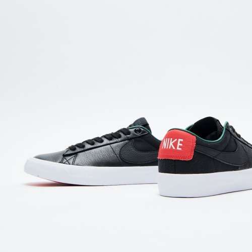 Nike Men`s SB Zoom Blazer Low Pro GT Premium Black VARSITY/ RED FIR DN2443 001 Size UK 11 (SA 11)