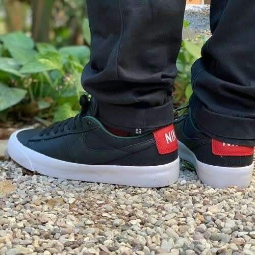 Nike Men`s SB Zoom Blazer Low Pro GT Premium Black VARSITY/ RED FIR DN2443 001 Size UK 11 (SA 11)
