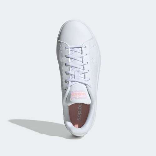 adidas Women`s ADVANTAGE BASE  Cloud White / Glow Pink EE7510 Size UK 5/6 (SA 5/6)