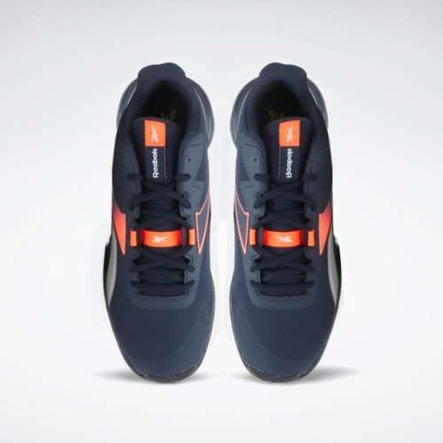 Reebok Men`s MORE BUCKETS Vector Navy/ Orange Flare/ Vector Blue GY6296 Size UK 8 (SA 8)
