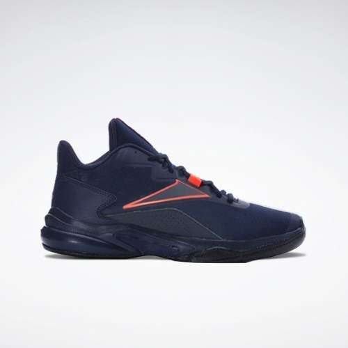 Reebok Men`s MORE BUCKETS Vector Navy/ Orange Flare/ Vector Blue GY6296 Size UK 8 (SA 8)