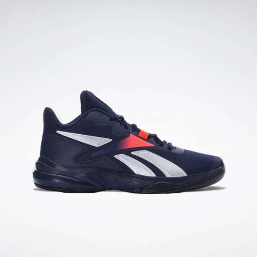 Reebok Men`s MORE BUCKETS Vector Navy/ Orange Flare/ Vector Blue GY6296 Size UK 8 (SA 8)