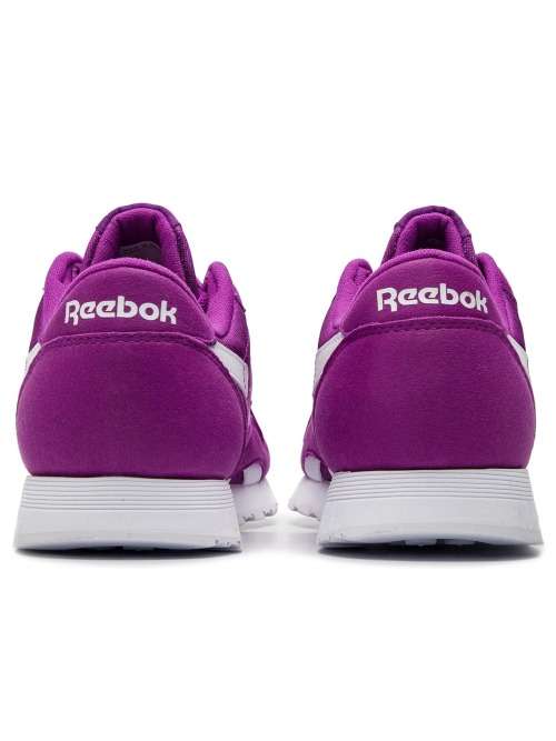 Reebok Women`s Classic Nylon Aubergine Purple White CN7451 Size UK 6 (SA 6)