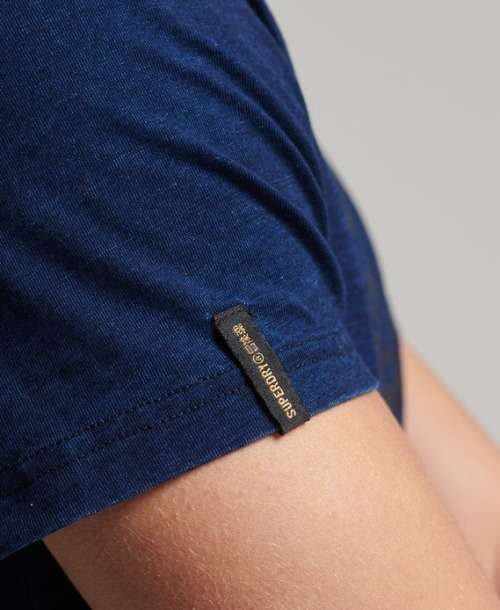 Superdry Men`s Script Style Workwear Tee (Slim Fit) Indigo Rinse Wash Size XL