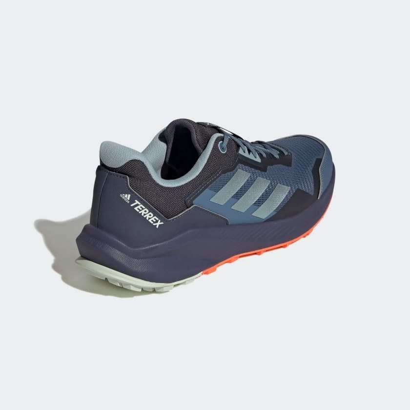 adidas TERREX Men`s TRAILRIDER TRAIL Wonder Steel / Grey / Impact Orange GW5535 Size UK 10 (SA 10)