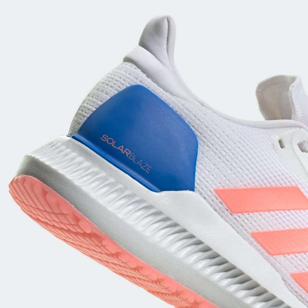 adidas Women`s Solar Blaze Cloud White/ Flash Red/ Glow Blue EE4241 Size UK 5 (SA 5)