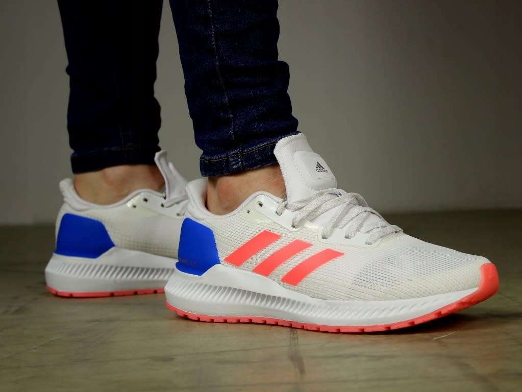 adidas Women`s Solar Blaze Cloud White/ Flash Red/ Glow Blue EE4241 Size UK 5 (SA 5)
