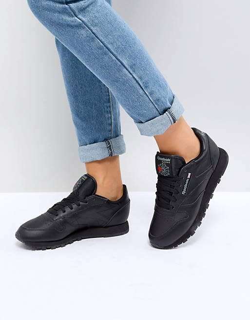Reebok Women`s Classic Leather Core Black/ Pure Grey 3912 Size UK 6 (SA 6)