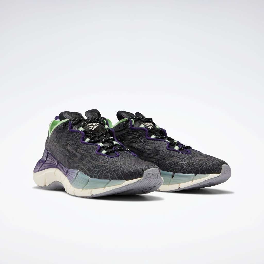 Reebok Women`s Zig Kinetica II Carbon Black/ Neon Mint FX9405 Size UK 7 (SA 7)