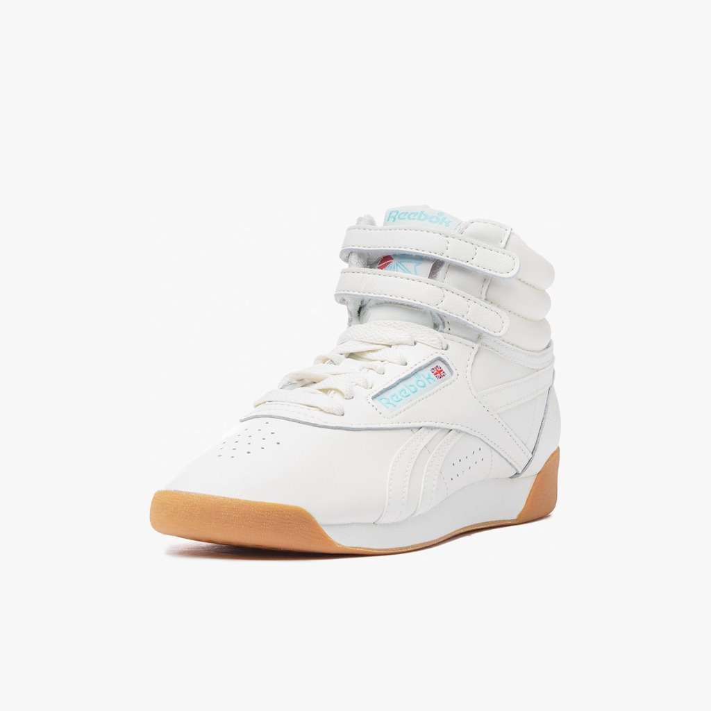 Reebok Women`s Freestyle Hi Chalk Digital Blue/ Gum GX2789 Size UK 5 (SA 5)