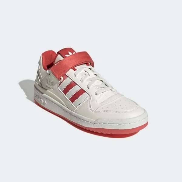 adidas Men`s FORUM LOW White Tint/ Crew Red S21 GW2043 Size UK 8 (SA 8)