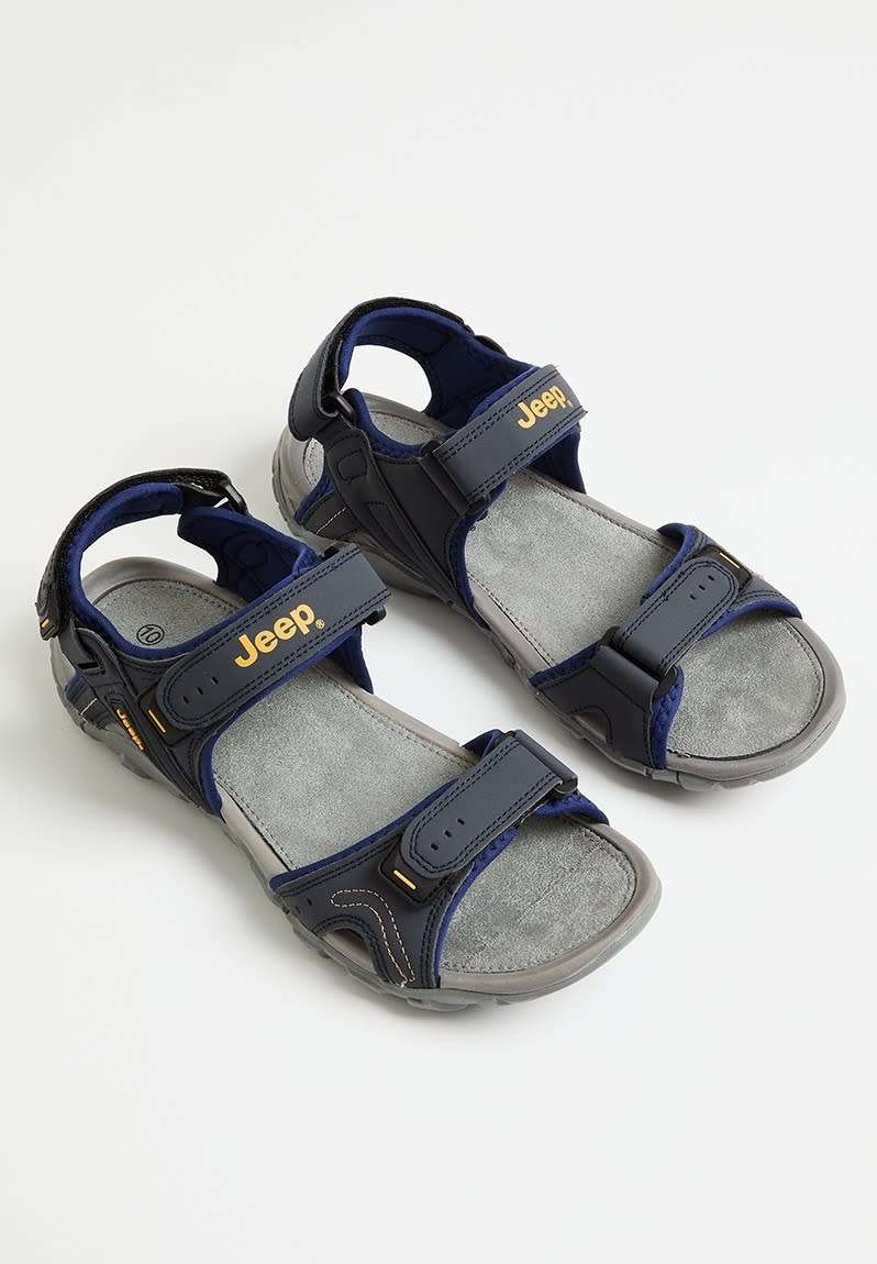 Jeep Men`s Open Hurricane Adventure Sandals Charcoal FMW22136 Size UK 10 (SA 10)