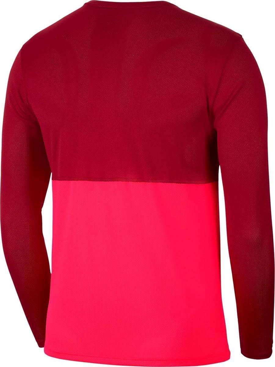 Nike Men`s DRI-FIT Breathe Run Long Sleeves Jersey Red/ Crimson/Reflective Silver CJ5336 620 Size M