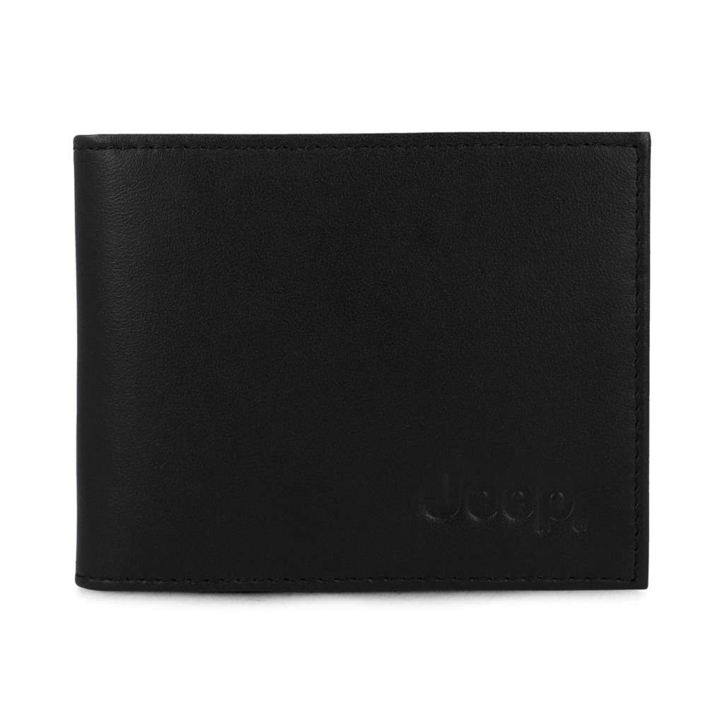 Jeep Men`s BILLFOLD WALLET GENUINE LEATHER AUW22240 Black