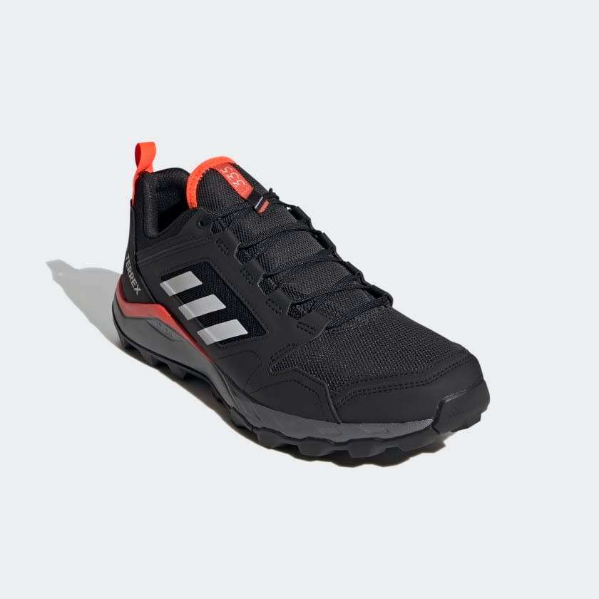 adidas TERREX Men`s AGRAVIC TR TRAIL RUNNING Core Black / Grey/ Solar Red EF6855 Size UK 7 (SA 7)