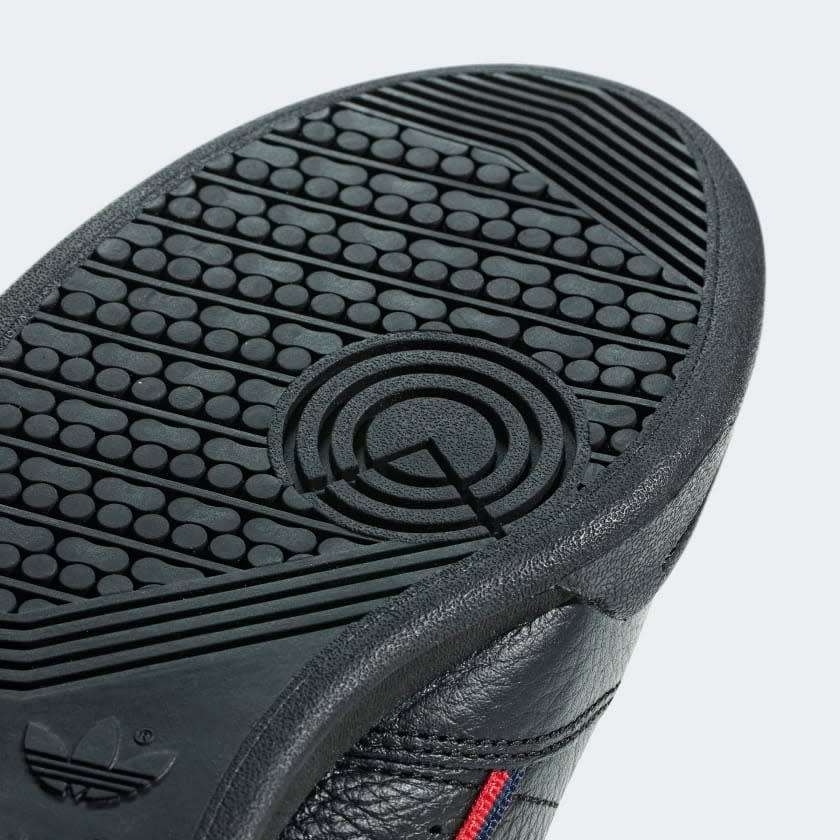 adidas Men`s CONTINENTAL 80 Core Black / Scarlet G27707 Size UK 9 (SA 9)