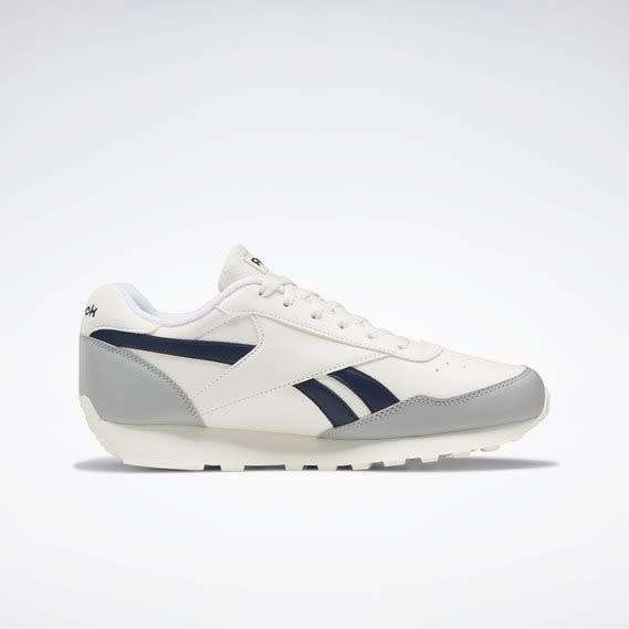 Reebok Men`s Rewind Run Chalk/ Vector Navy/ Pure Grey 3 GV8544 Size UK 8 (SA 8)