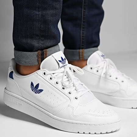 adidas Men`s NY 90 Cloud White / Royal Blue Cloud White / Royal Blue FZ2247 Size UK 10 (SA 10)