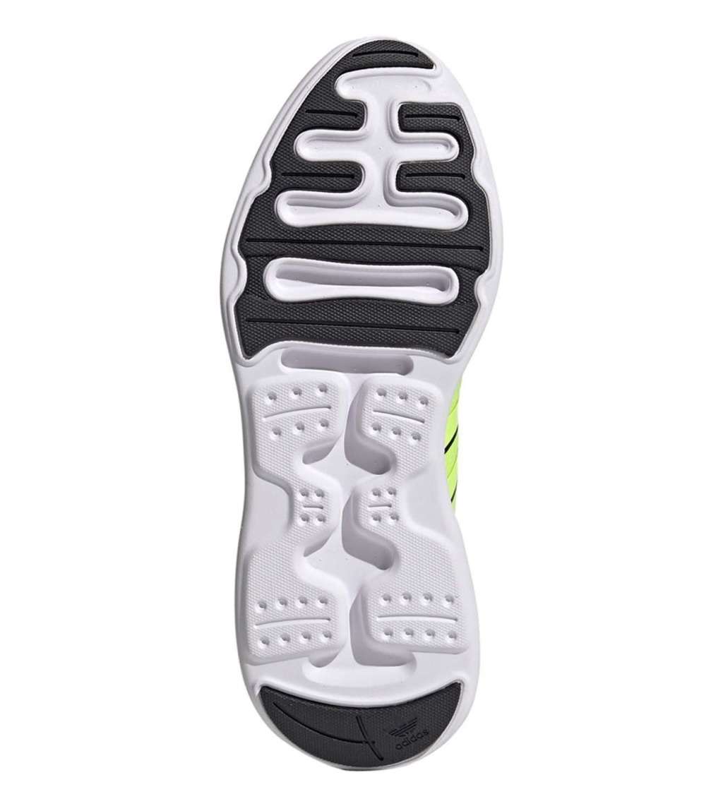 adidas Men`s ZX 2K FLUX Neon Yellow/ Black/ Orange FV9985 Size UK 12 (SA 12)