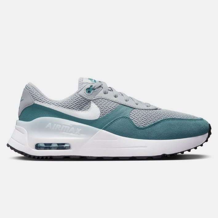 Nike Men`s AIR MAX SYSTM Wolf Grey/ White- Noise Aqua DM9537 006 Size UK 9 (SA 9)